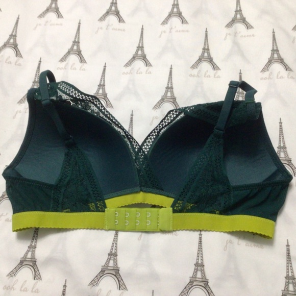 Knix Lace Deep-V Bra Sz M in Emerald - Picture 5 of 6